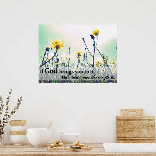 Als God je er mee brengt Poster (Keuken)