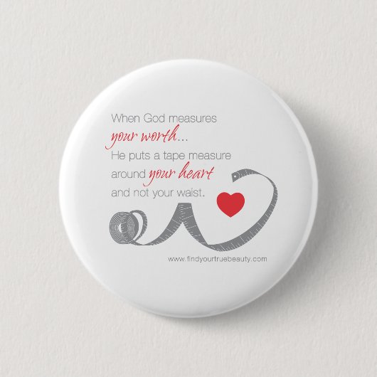 Als God je kracht meet Ronde Button 5,7 Cm (Voorkant)