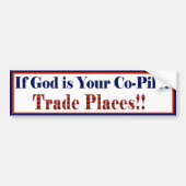 Als God je mede-piloot is Bumpersticker (Voorkant)