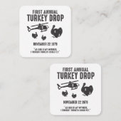 Als God mijn getuige dacht ik dat kalkoenen S kond Vierkante Visitekaartje (Voorkant / Achterkant)