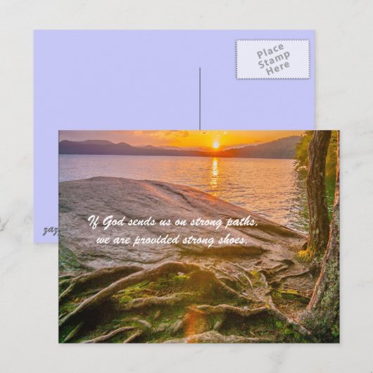 Als God ons op sterke wegen stuurt, Briefkaart (Voorkant / Achterkant)