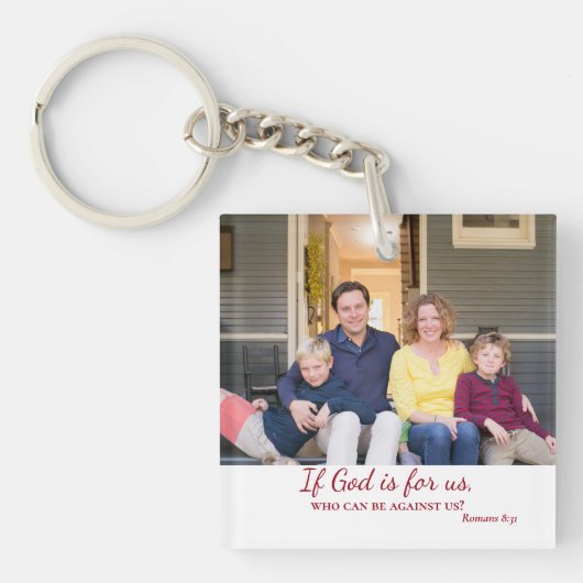 Als God voor ons is Bijbelverse Romans 8:31 Sleutelhanger (voorkant)