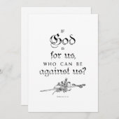 Als God voor ons is, citeer dan Wenskaart Feestdagenkaart (Voorkant / Achterkant)