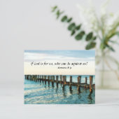 Als God voor ons is, kan hij tegen ons zijn, Romei Briefkaart (Staand voorkant)