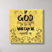  als God voor ons is KJV Bijbel Verse Canvas Afdruk (Voorkant)