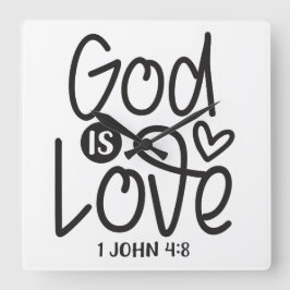 Als God voor ons is, wie kan er dan tegen ons zijn Vierkante Klok