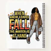 Als Great Herfst verlaat is de winter nabij dank Notitieboek (Achterkant)