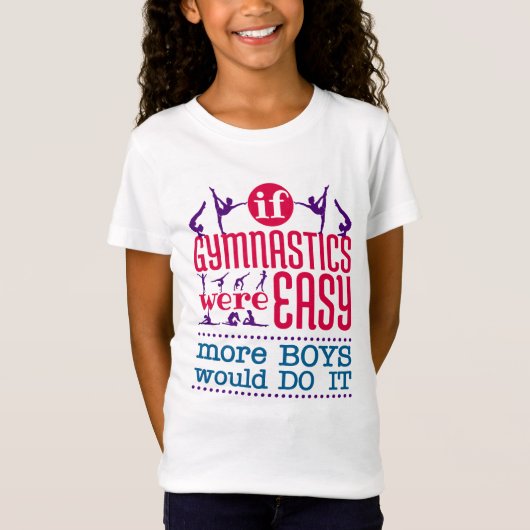 Als gymnastiek gemakkelijk grappige vrouwen meisje t-shirt (Voorkant)