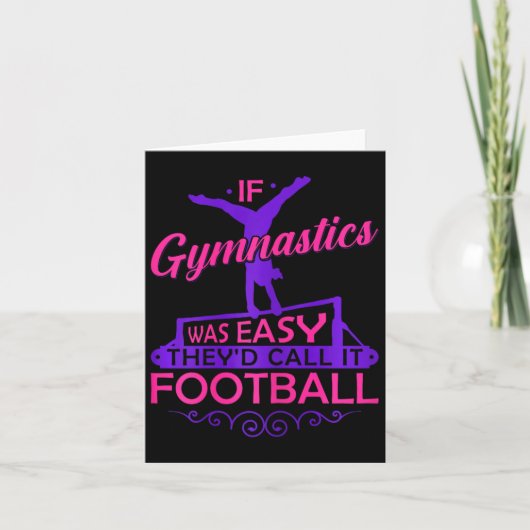 Als gymnastiek gemakkelijk was, noemden ze het Foo Kaart (Voorkant)