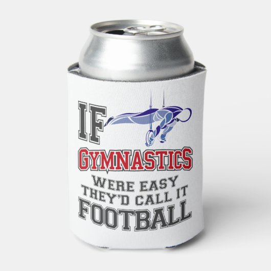 Als gymnastiek makkelijk was, zouden ze het Footba Blikjeskoeler (Blikje Voorkant)