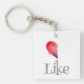 Als - half hart sleutelhanger (voorkant)