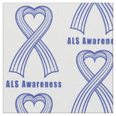 ALS Heart Ribbon of Hope Stof (Close Up)