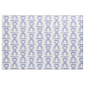 ALS Heart Ribbon of Hope Stof (Fat Quarter)