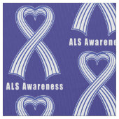 ALS Heart Ribbon of Hope Stof (Close Up)