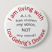 ALS heeft mijn stem gestolen Ronde Button 4,0 Cm (Voorkant)