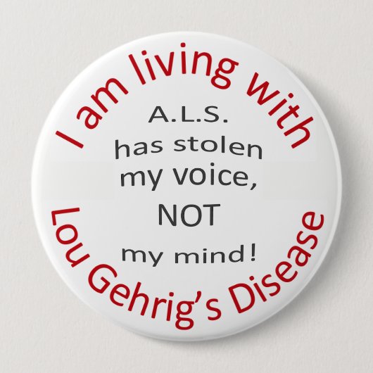 ALS heeft mijn stem gestolen Ronde Button 4,0 Cm (Voorkant)