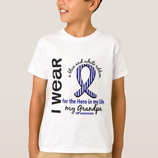 ALS Hero in mijn leven opa 4 T-shirt (Voorkant)