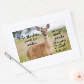 Als hertenbroek voor water Bijbel Verse Psalm 42:1 Rechthoekige Sticker (Envelop)