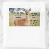 Als hertenbroek voor water Bijbel Verse Psalm 42:1 Rechthoekige Sticker (Tas)