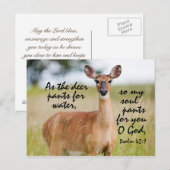 Als hertenbroekje voor water, Bijbel Psalm 42 Aang Briefkaart (Voorkant / Achterkant)
