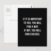 Als het belangrijk is. Inspirerend Briefkaart. Briefkaart (Voorkant / Achterkant)