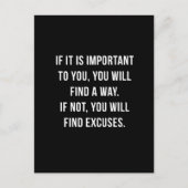 Als het belangrijk is. Inspirerend Briefkaart. Briefkaart (Voorkant)