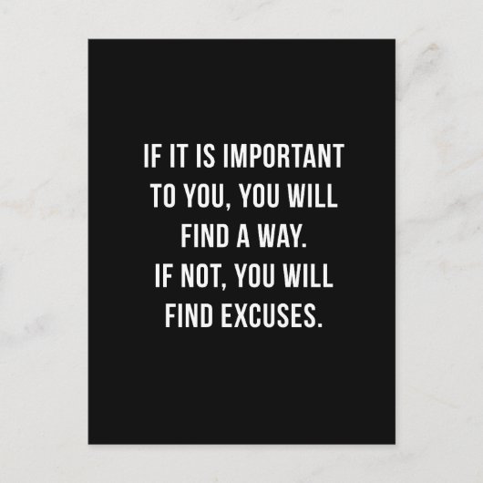 Als het belangrijk is. Inspirerend Briefkaart. Briefkaart (Voorkant)