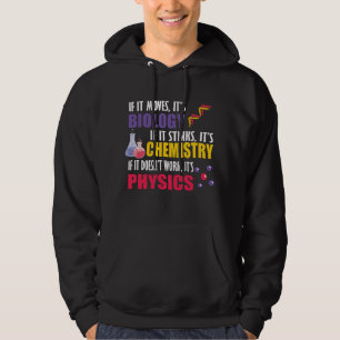 Als het beweegt is het biologie hoodie