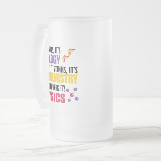 Als het beweegt is het biologie matglas bierpul (Voorkant links)