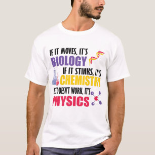 Als het beweegt is het biologie t-shirt