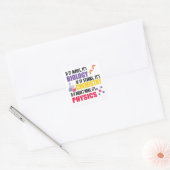 Als het beweegt is het biologie vierkante sticker (Envelop)