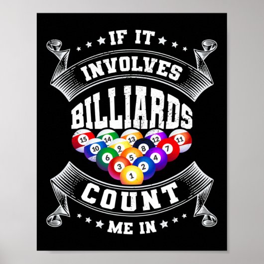 Als het Billards telt tel me in Billard Player Poster (Voorkant)