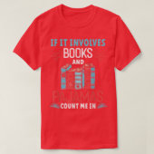 Als het boeken en het boek van de pyjama's implice t-shirt (Design voorkant)