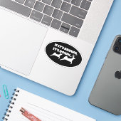 Als het bruin is is het beneden Grappig Herten Jac Sticker (Laptop met iPhone)