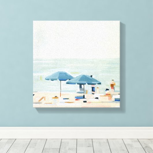 Als het de stranden is canvas afdruk (Insitu (Houten vloer))