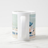 Als het de stranden is grote koffiekop (Achterkant)