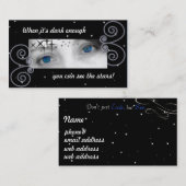 Als het donker genoeg is, kun je de sterren zien visitekaartje (Voorkant / Achterkant)