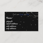 Als het donker genoeg is, kun je de sterren zien visitekaartje (Achterkant)