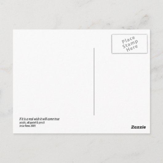 Als het een echte wens is, zal het uitkomen briefkaart (Achterkant)