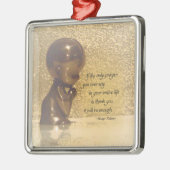 Als het enige gebed dat je ooit zegt: Dank je wel Metalen Ornament (Links)