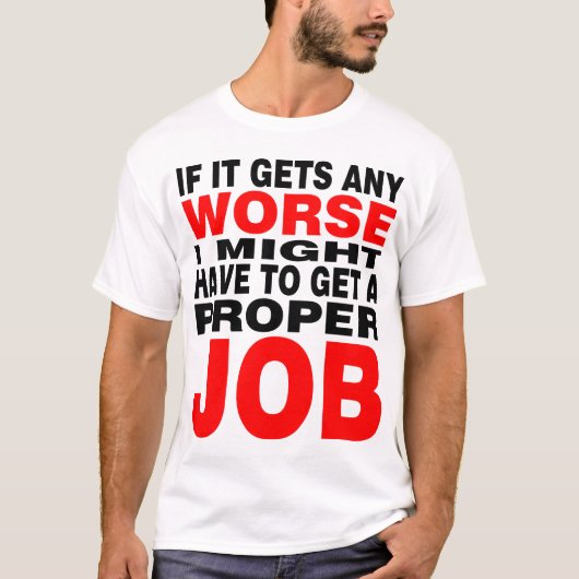 Als het erger wordt - Zwart en Rood T-shirt (Voorkant)