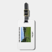 Als het gaat hard wordt, speel ik Golf (Golfer) Bagagelabel (Voorkant verticaal)