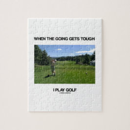 Als het gaat hard wordt, speel ik Golf (Golfer) Legpuzzel