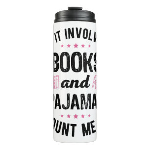 Als het gaat om boeken en pyjama boek liefhebber B Thermosbeker