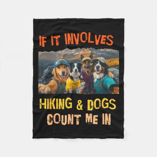 Als het gaat om het wandelen van honden, tel me da fleece deken (Voorkant)