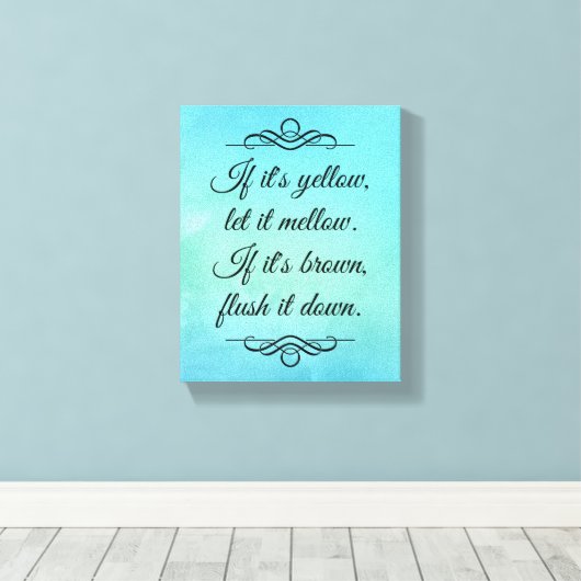 Als het geel is, laat het dan smelten canvas afdruk (Insitu (Houten vloer))