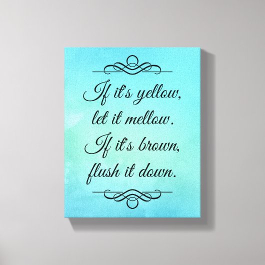 Als het geel is, laat het dan smelten canvas afdruk (Voorkant)