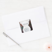 "Als het geel is, laat het dan smelten" Vierkante Sticker (Envelop)