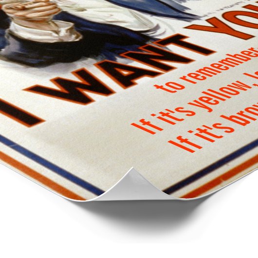 Als het geel is, laat het smelten... poster (Hoek)