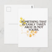 Als het gemakkelijk genomen is, was het nooit van briefkaart (Voorkant / Achterkant)